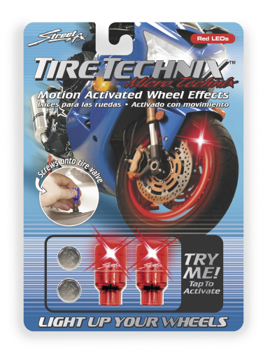 Street FX - Street FX Tire Technix Motion Activated Wheel Effects - Micro - Red - 1042193
