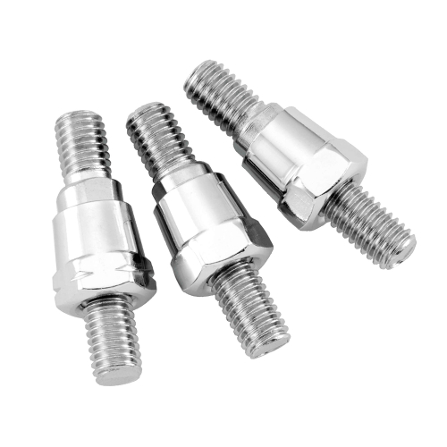 BikeMaster - BikeMaster Mirror Adapter - 10mm Female to 8mm Male - Chrome - 600273