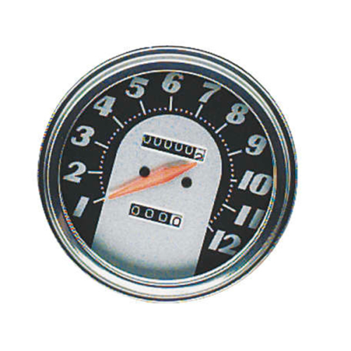 Bikers Choice - Bikers Choice 5in. FL Type Speedometer - 1:1 Ratio Transmission Drive - 62-67 Antique Face - 491291