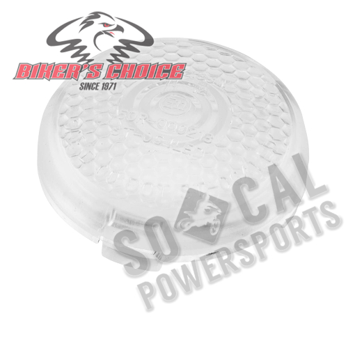 Bikers Choice - Bikers Choice Turn Signal Replacement Lenses - Honeycomb Design Clear - 489868