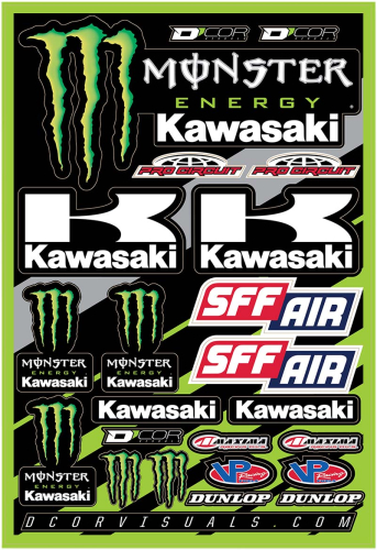 DCOR - DCOR Decal Sheet - Monster Kawasaki 2016 - 40-20-116