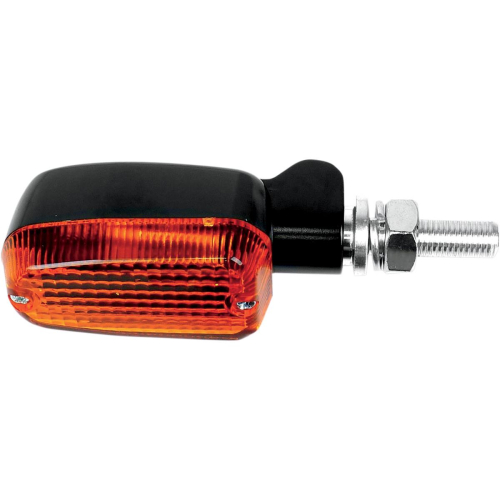 K&S Technologies - K&S Technologies Black Satin Aluminum Marker Lights - Oblong with Amber Lens - Single Filament - 25-8300BK