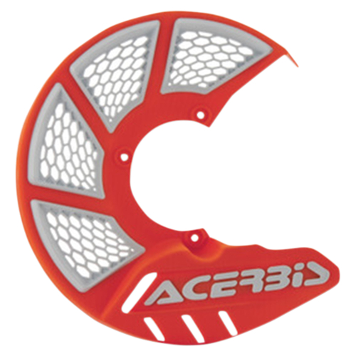 Acerbis - Acerbis X-Brake 2.0 Vented Front Disc Cover - Orange/White - 2449495226