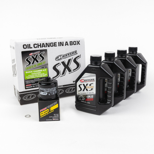Maxima - Maxima SxS Quick Change Kit Synthetic w/ Black Filter - 5w-40 - 90-469013-KRX