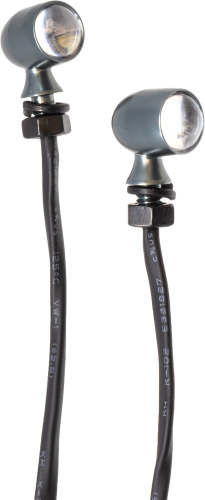 Letric Lighting Co. - Letric Lighting Co. 45-Caliper Mini LED White Running/Amber Turn Signal  - Gun Metal - LLC-45C-WA