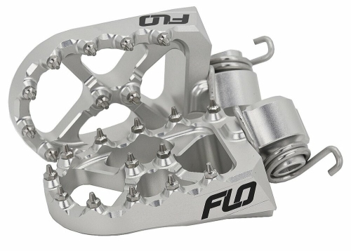Flo Motorsports - Flo Motorsports Pro Series Foot Peg - Silver - LOW-795-2S