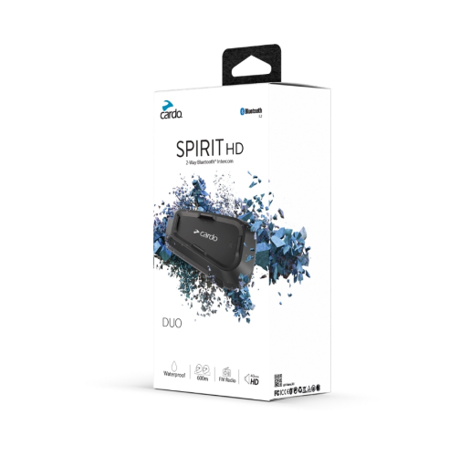 Cardo - Cardo Spirit HD Bluetooth Communication - Duo - SPRT0102