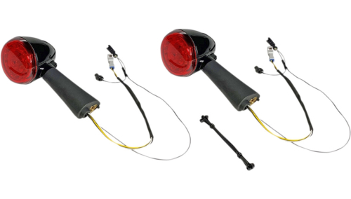 Custom Dynamics - Custom Dynamics Probeam Rear LED Turn Signal for Indian - Black Finish/Red Lens - PB-SCOUT-RR-BR