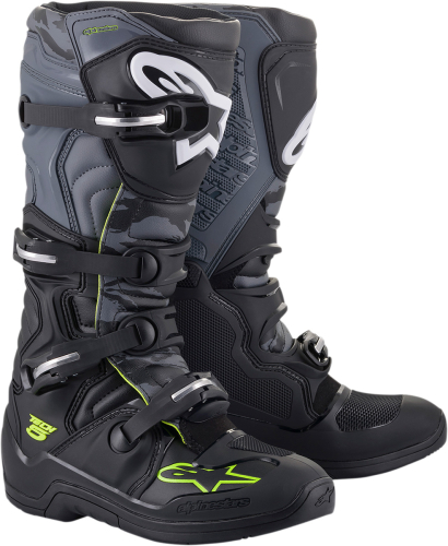 Alpinestars - Alpinestars Tech 5 Boots - 2015015-1055-10 - Black/Cool Gray/Yellow Fluo - 10