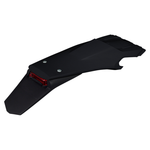 UFO Plastics - UFO Plastics Enduro Rear Fender with Light - Black - HU03398001