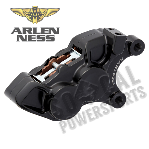 Arlen Ness - Arlen Ness 4-Piston Brake Front Right Caliper for 11.8in Rotors - Black - 02-223