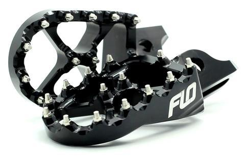 Flo Motorsports - Flo Motorsports Pro Series Foot Pegs - Black - FPEG-801BLK