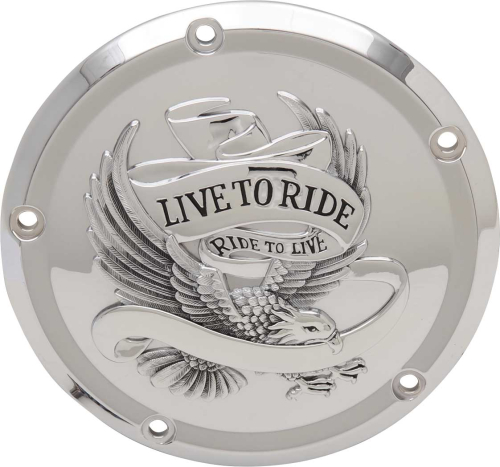 Drag Specialties - Drag Specialties Live to Ride Derby Cover - Chrome - 1107-0554