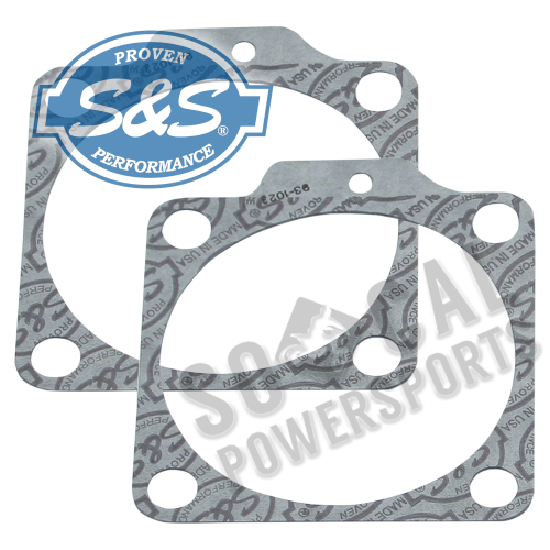 S&S Cycle - S&S Cycle Base Gasket - S&S 3 7/16in. and 3 1/2in. Bore, .018in. Thick - 930-0095