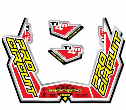 Pro Circuit - Pro Circuit Ti-4R Exhaust Decal Kit - DC09TI4R