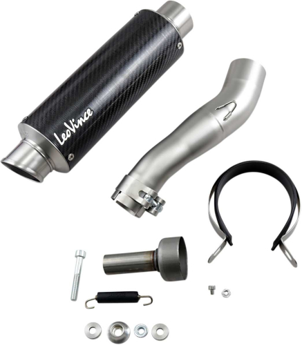 Leo Vince - Leo Vince GP Corsa Slip-On - Carbon Fiber Muffler - Stainless End Cap - 8760U