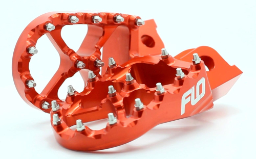 Flo Motorsports - Flo Motorsports Pro Series Foot Peg - Orange - FPEG-795ORG