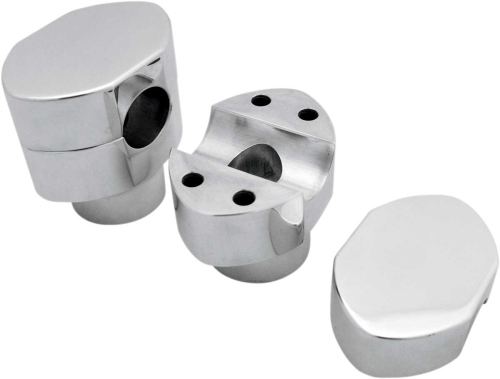 LA Choppers - LA Choppers 1in. Handlebar Riser Kit for Paughco or DNA Springer Kits - Chrome - LA-7410-03
