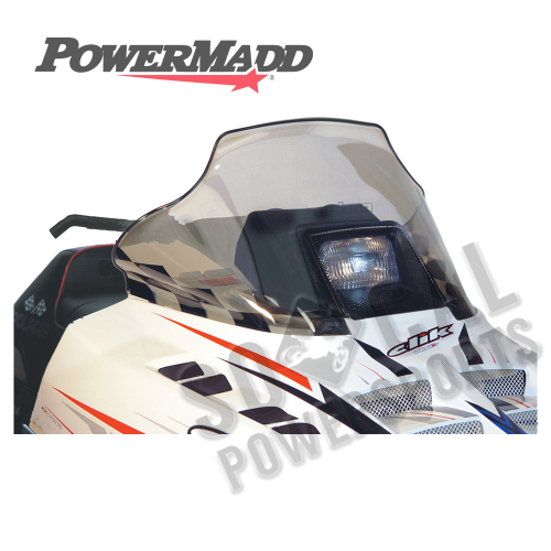 Powermadd - Powermadd Cobra Windshield - 14in. - Tint/Black Checks - 11130