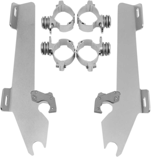 Memphis Shades - Memphis Shades Trigger-Lock Mount Kit for Batwing Fairing - Polished - MEK1902