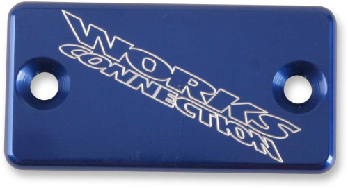 Works Connection - Works Connection Anodized Billet Aluminum Front Brake Reservoir Cover - Blue - 21-030