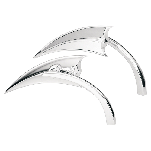 Arlen Ness - Arlen Ness Micro Die-Cast Scoop Triangle Mirror - Left - Chrome - 13-060
