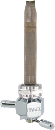 Pingel - Pingel Power-Flo Petcock - 90deg. Outlet Facing Forward - Smooth Design - Chrome - 1311-CH