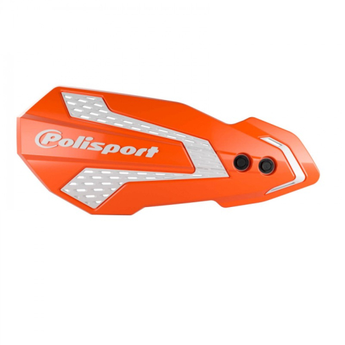 Polisport - Polisport MX Flow Handguards - Orange/White - 8308200026