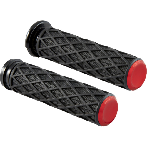 Arlen Ness - Arlen Ness Diamond Grips - Red - 500-017