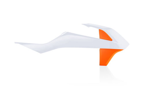 Acerbis - Acerbis Radiator Shroud - 20 White / 16 Orange - 2685966813