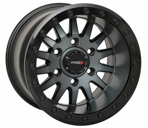 System 3 - System 3 SB-8 Beadlock Wheel - 15x10 - 5+5 - 6/5.5 - Matte Brushed Gray - 15S3-86651