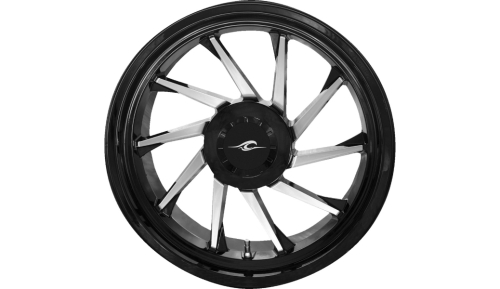 Coastal Moto - Coastal Moto Precision Cast Hurricane 3D Rear Trike Wheel - 18in. x 7in. - Black Cut - 3D-HURR-187T-BC