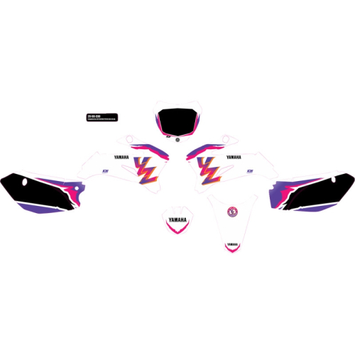 DCOR - DCOR YZ Retro Monster Energy Complete Graphics Kit - Black Background - 20-50-330