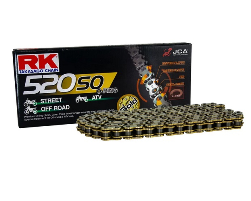 RK - RK 520 SO O-Ring Chain - 100 Links - Gold - GB520SO-100
