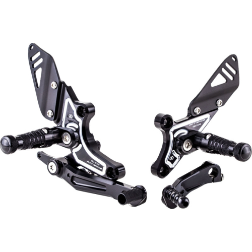 Gilles Tooling - Gilles Tooling RCT10GT Rearset - Black/Silver - RCT10GT-BM08