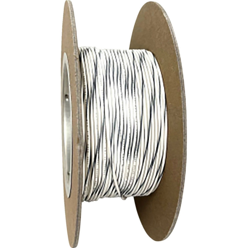 Namz - Namz 100-Foot OEM Color Wire Spool - 20 Gauge - White/Gray Stripe - NWR-98-100-20