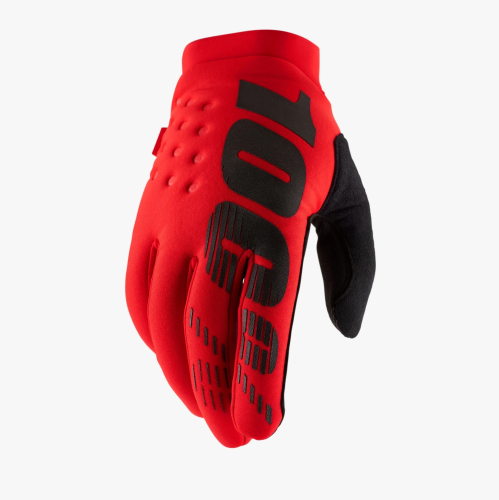 100% - 100% Brisker Gloves - 10016-003-12 - Red - Large