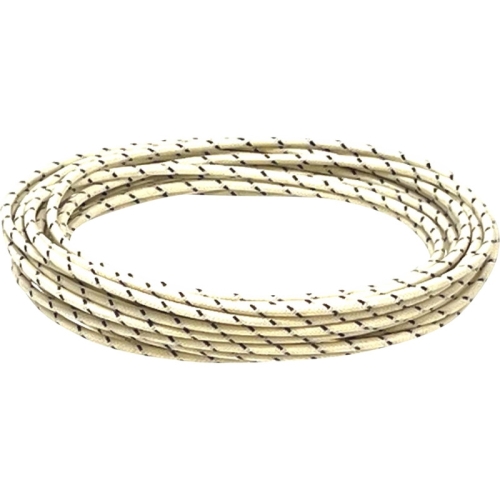 Namz - Namz 16-Gauge Cloth Braided Wire - White with Black Tracer - NCBW-90