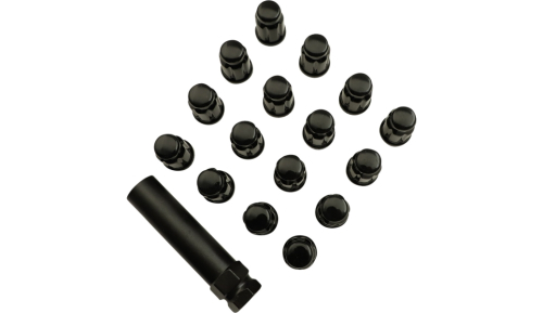 Moose Utility - Moose Utility Lug Nut - Splined - 3/8in. - Black - 16pk. - SPMO3803BL4