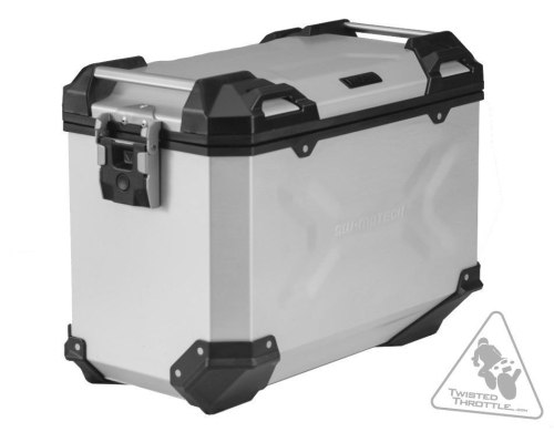 SW-MOTECH - SW-MOTECH Trax Adventure 45 Liter ALU-BOX Side Case - Left - Silver - ALK.00.733.10000L/S
