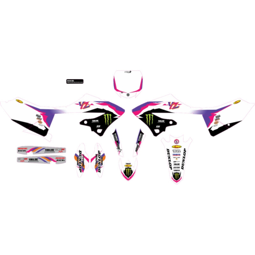 DCOR - DCOR Retro Star Racing Monster Energy Complete Graphics Kit - White Background - 20-50-265