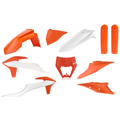 Polisport - Polisport Plastic Kit - OEM Orange/White - 91325
