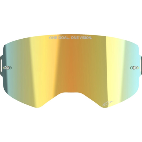 Alpinestars - Alpinestars ABS Vision Goggles Lens for Supertech Helmet - Gold Mirror - 9100325-9250