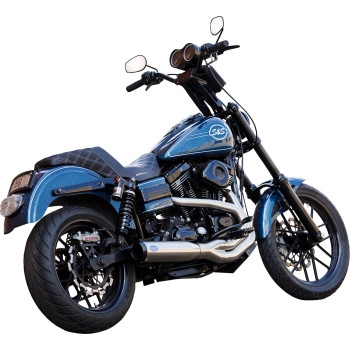 S&S Cycle - S&S Cycle Qualifier 2-Into-1 Exhaust System -  Brushed Stainless - 550-1097