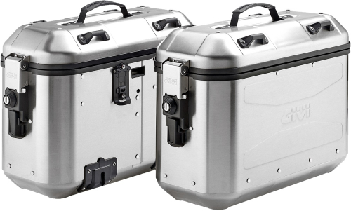 GIVI - GIVI 36 Liter Dolomiti Monokey Side Case - Silver - DLMK36APACK2