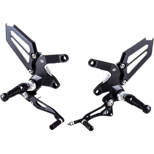 Gilles Tooling - Gilles Tooling RCT10GT Rearset - Black/Silver - RCT10GT-K02-BS