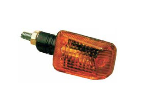 Emgo - Emgo Mini Stalk Turn Signals - Black/Amber Lens - 61-75600