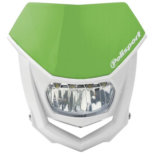 Polisport - Polisport Halo LED Headlight - White/Green - 8667100007