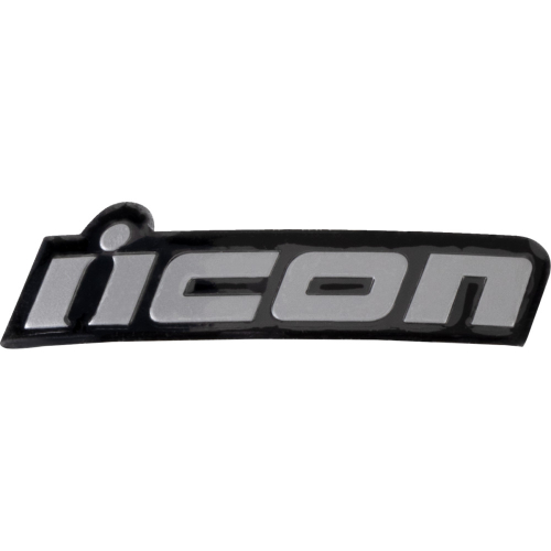 Icon - Icon Metallic Badge for Domain Helmets - Silver - 0133-1403