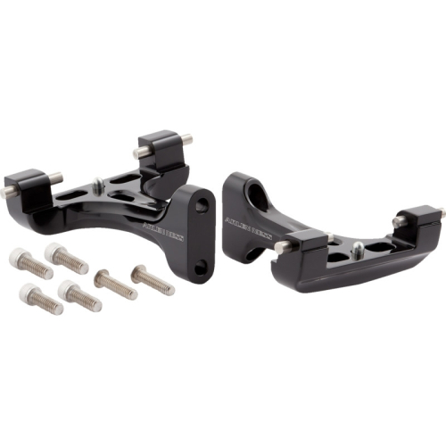 Arlen Ness - Arlen Ness Forged Passenger Floorboard Mounts - Black - 410-032